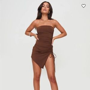 Princess Polly Caprani Mini Dress Chocolate